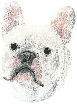 דיוקנאות פנים עם כלבים בהתאמה אישית מדהימה [בולדוג-2 צרפתי] בהתאמה אישית וייחודית] ברזל רקום על תיקון/תפירה [3.5 *4] [תוצרת ארהב]